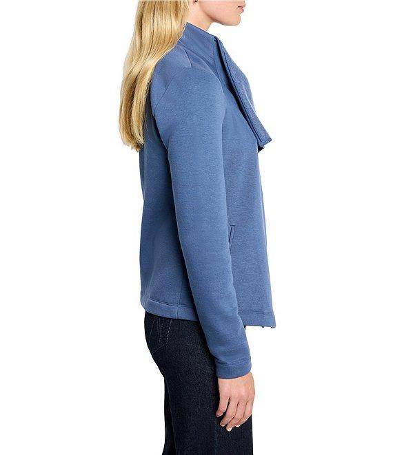 NIC + ZOE Lounge Around Spread Shawl Collar Long Sleeve Moto Jacket Product Image