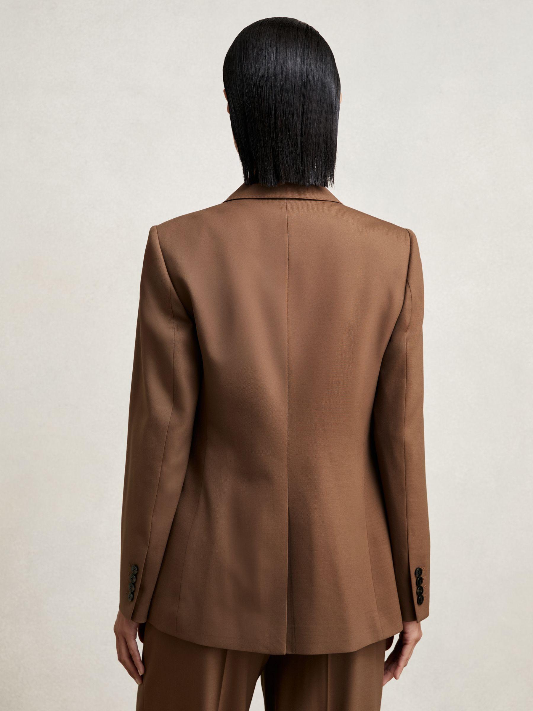 Petite Printed Ruffle Trim Maxi Dress in Cream/Red Product Image