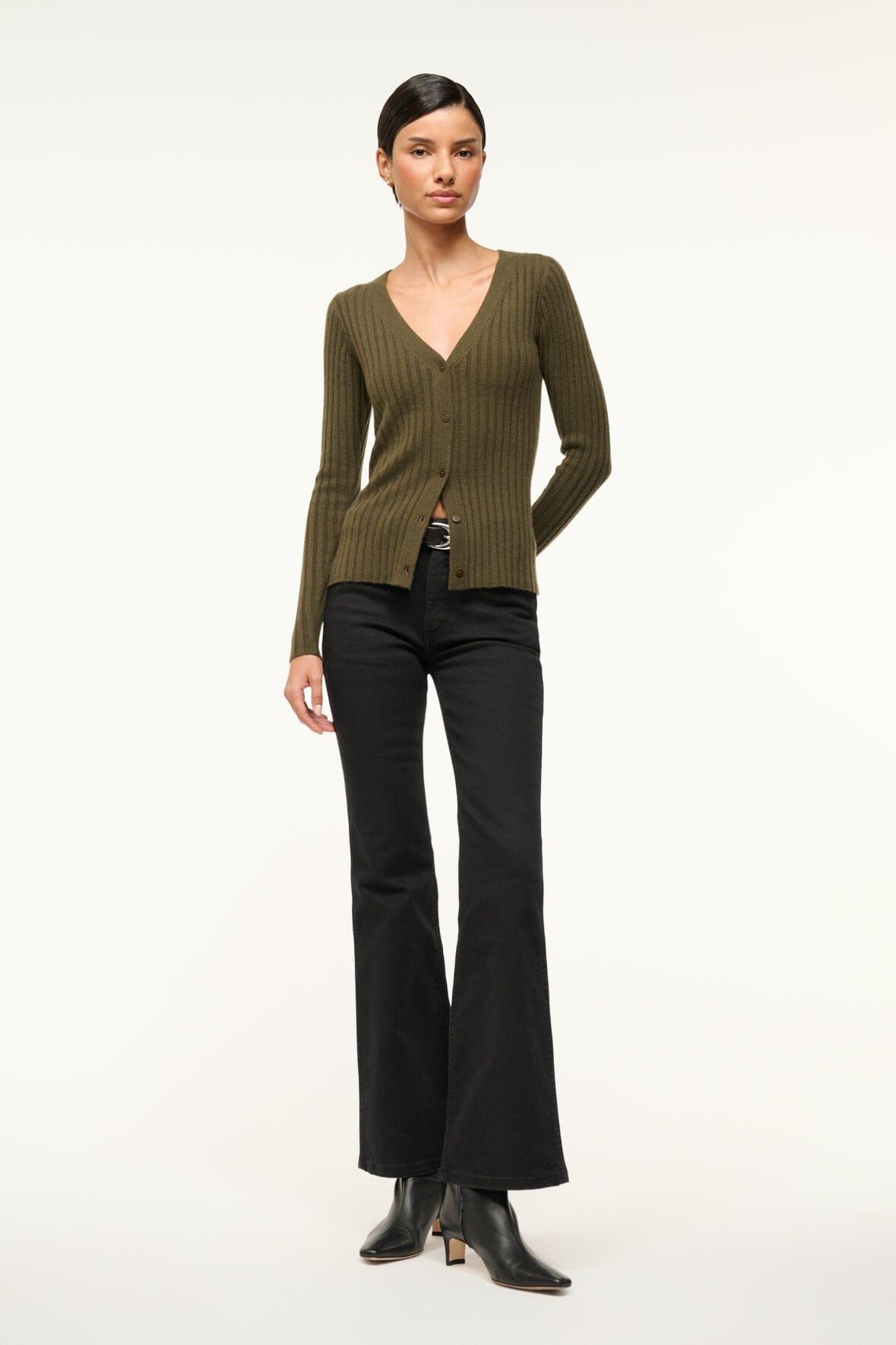 CARGO CASHMERE SWEATER | DARK OLIVE Product Image