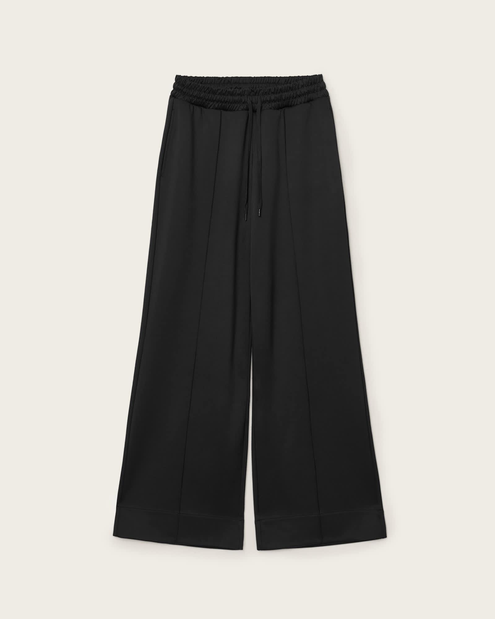 Mirri Wide Leg Jersey Joggers Black | ALLSAINTS US Product Image