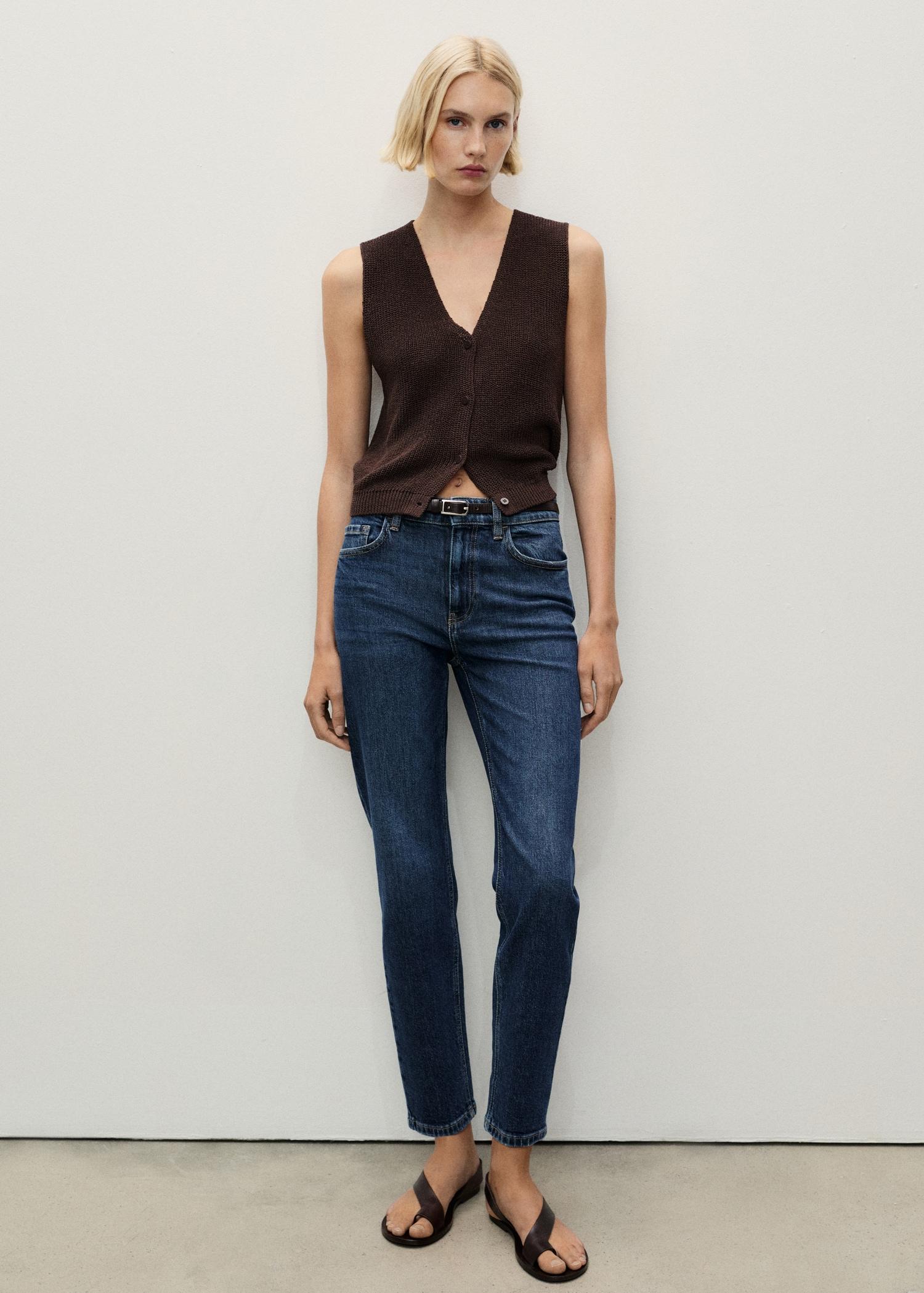 Newmom comfort high-rise jeans - Women | MANGO USA Product Image