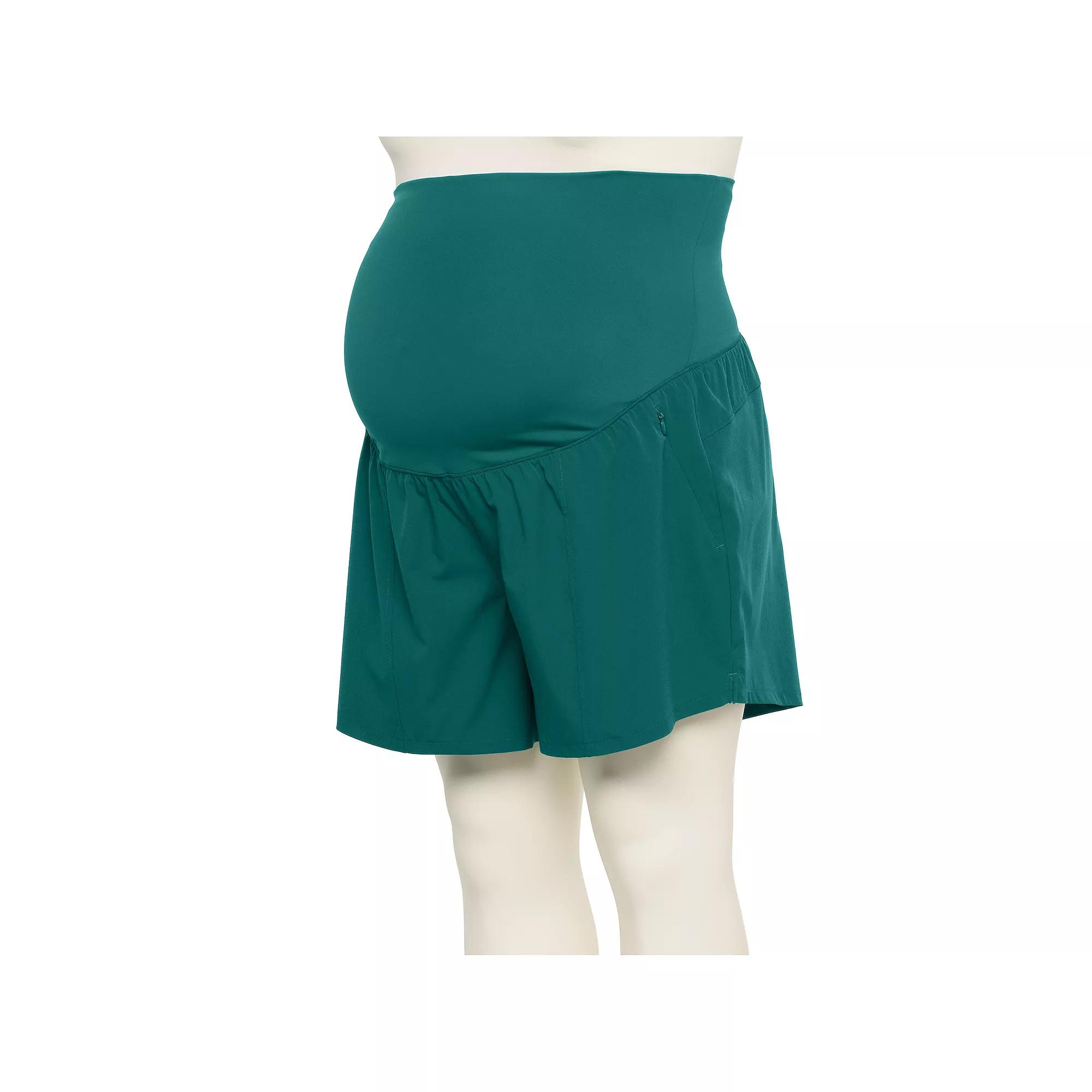 Plus Size Tek Gear Multi-Purpose Maternity Shorts, Women's, Size: 1XL, Tara Blue Product Image