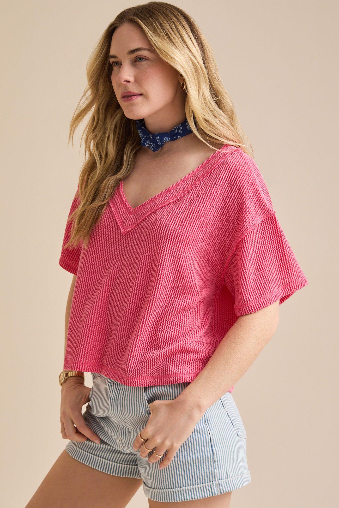 Ada Ribbed Boxy Tee Product Image