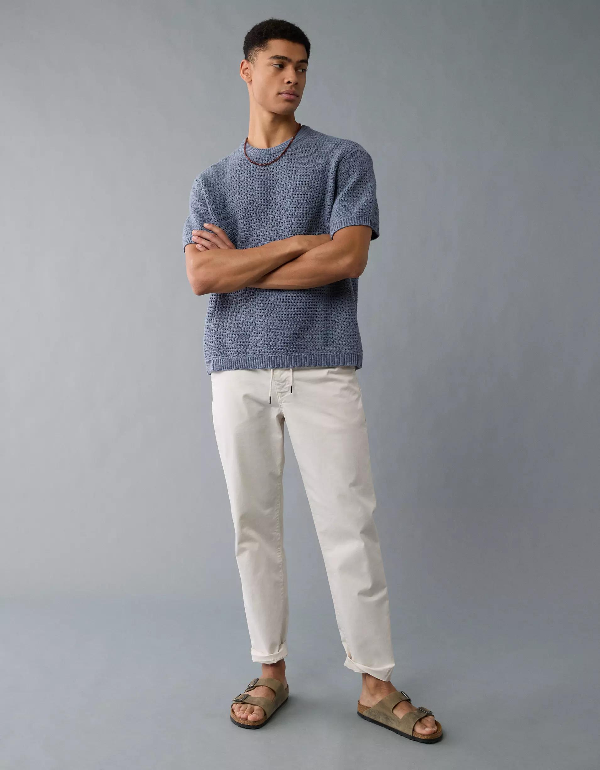 AE Open Knit Sweater T-Shirt Product Image