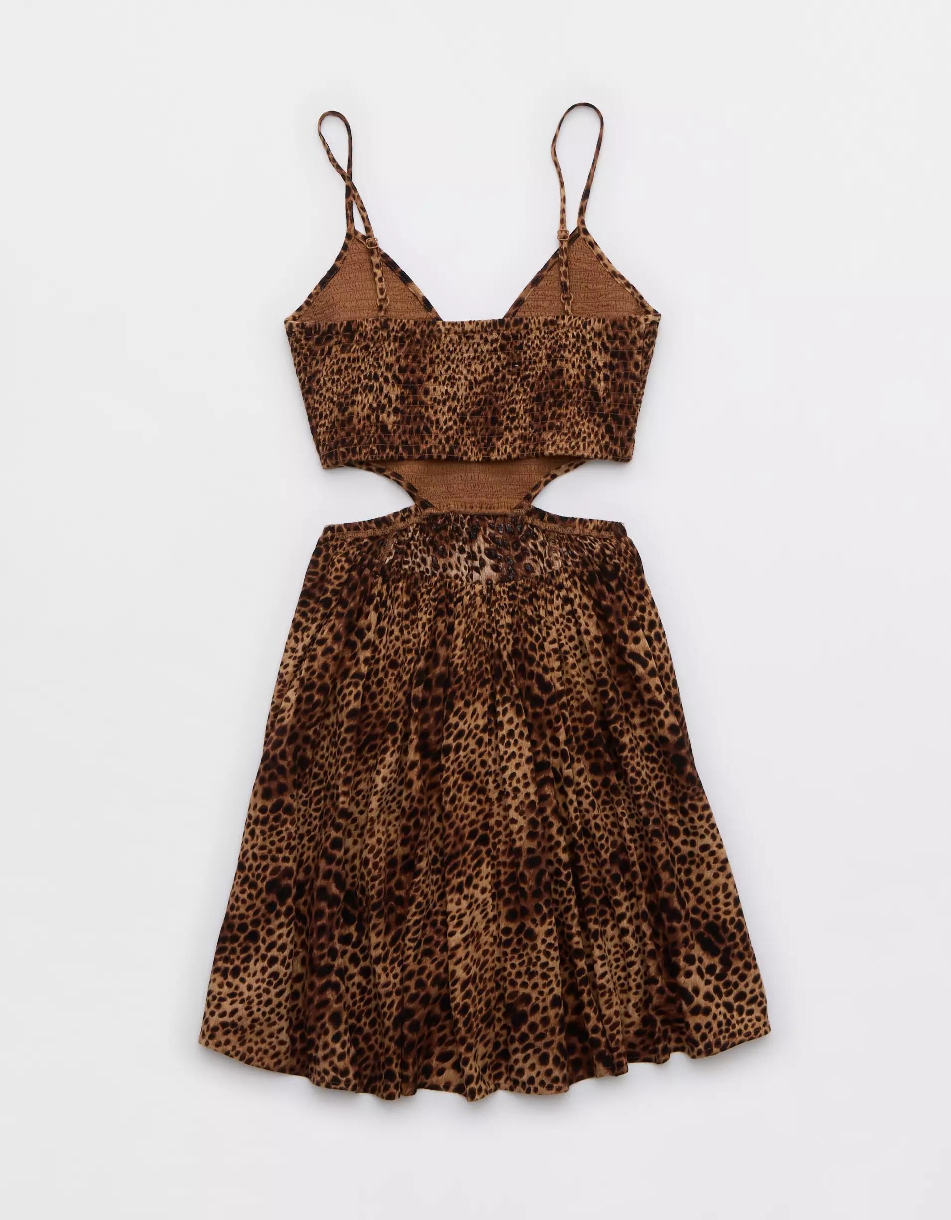 Aerie Smocked Cut Out Mini Dress Product Image