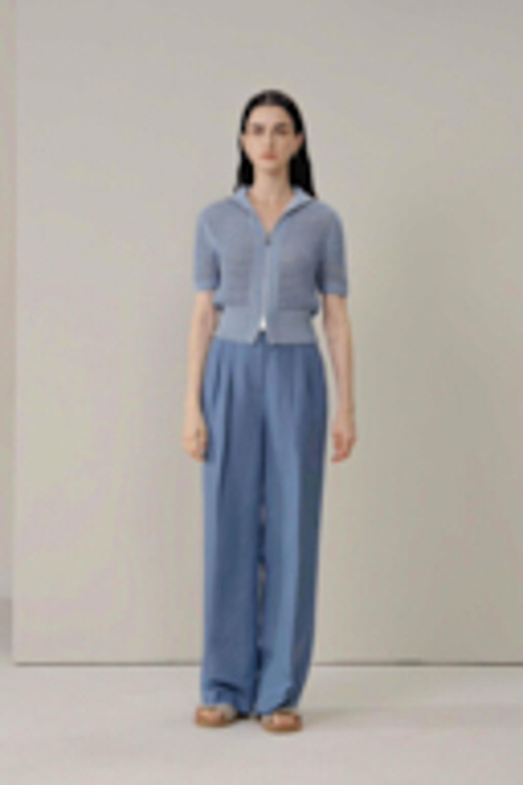 Toscana Pointelle Knit Double-Zip Cardigan Product Image