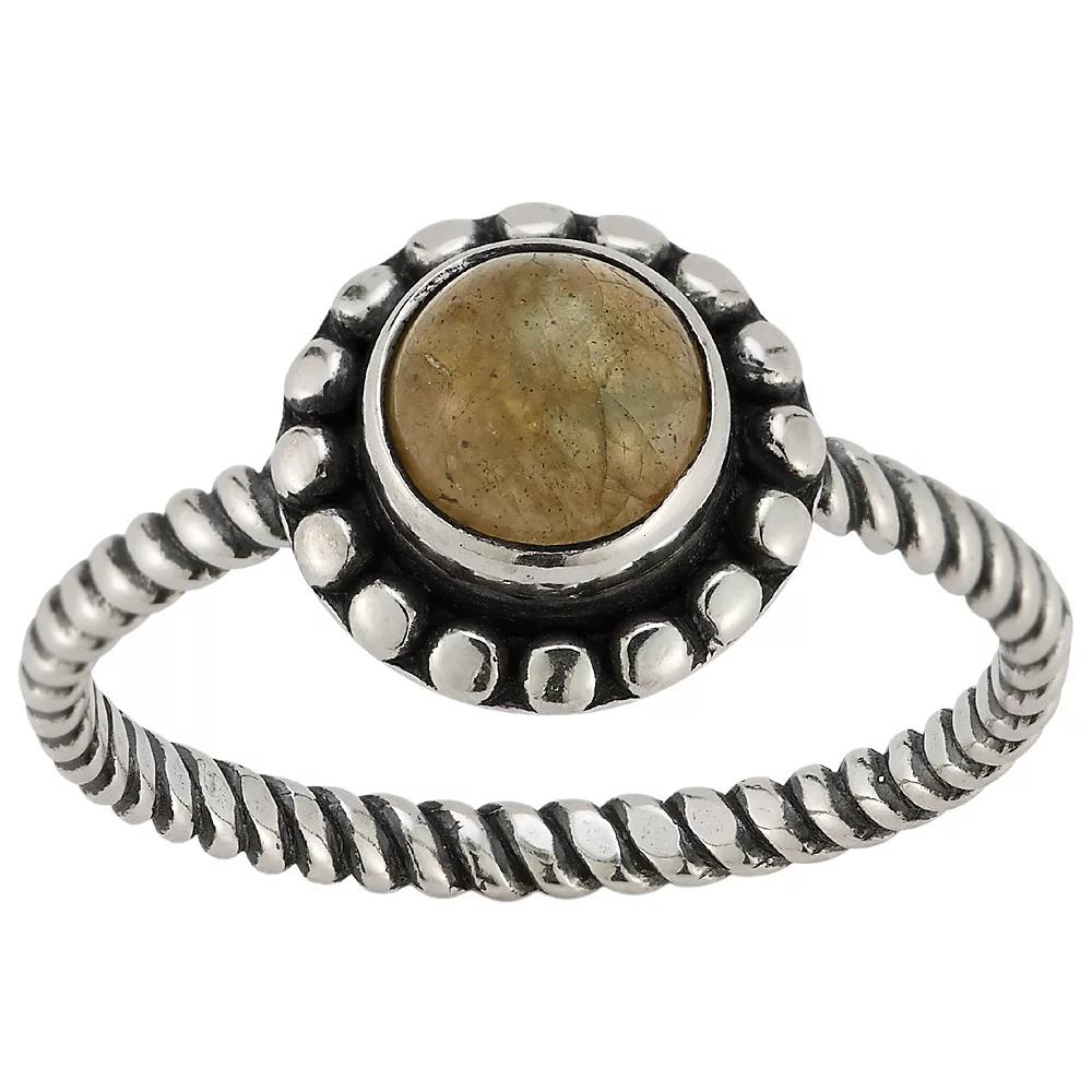 Sunkissed Sterling Sterling Silver Oxidized Labradorite Ring, Women's, Size: 8, Silver Tone Product Image