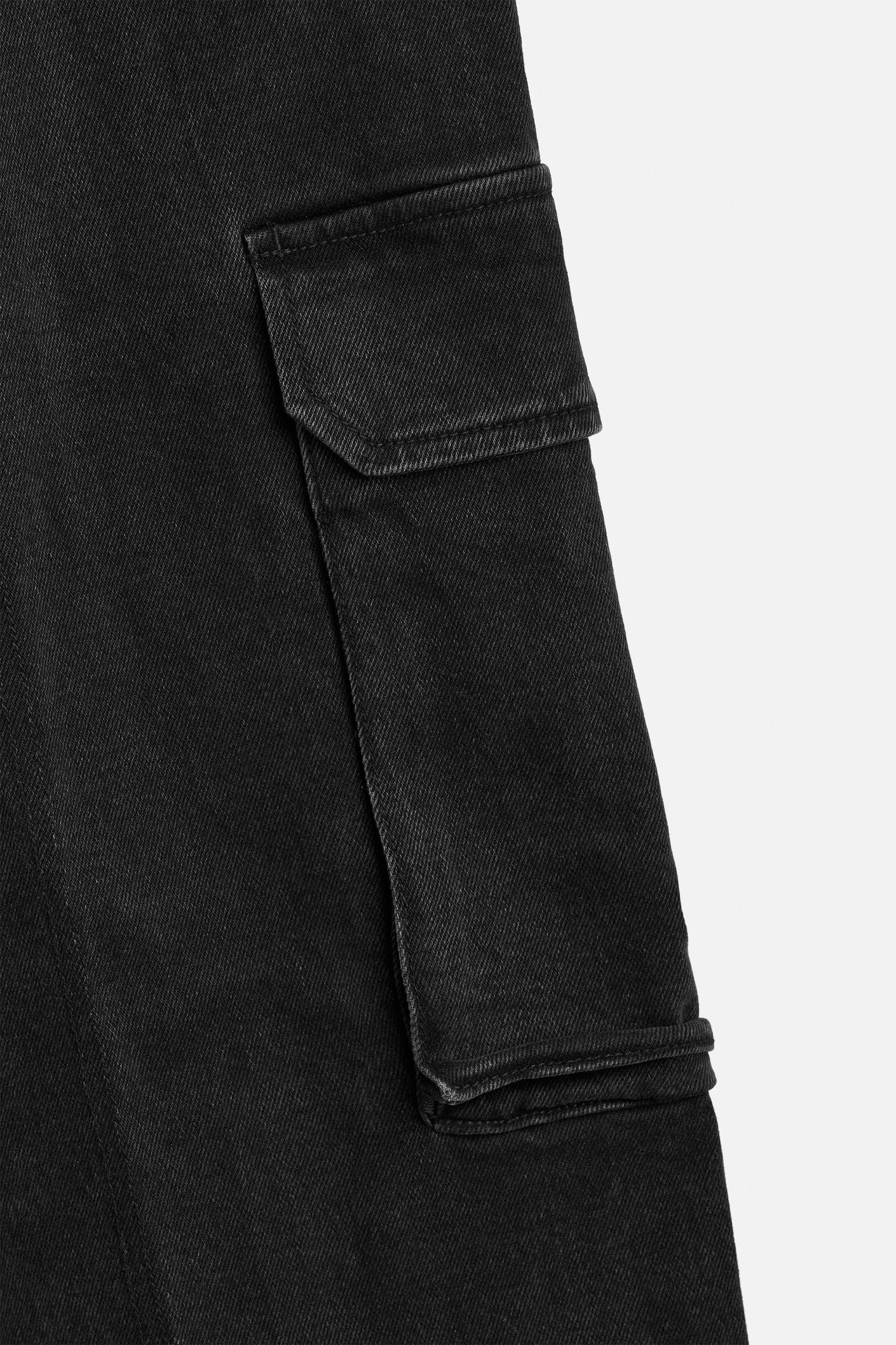 POCKET DENIM CARGO PANTS Product Image