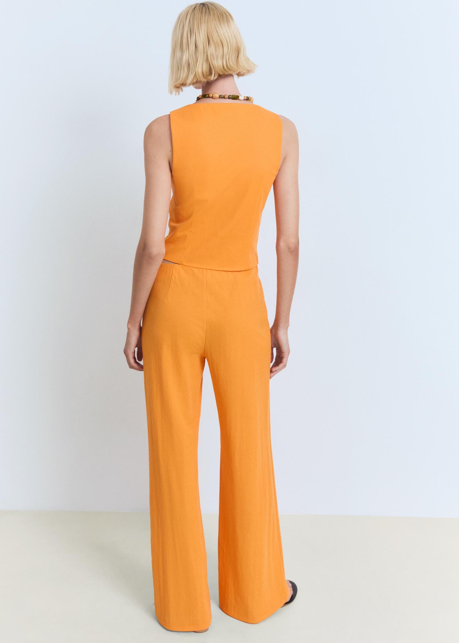 Flowy straight-fit pants - Women | MANGO USA Product Image