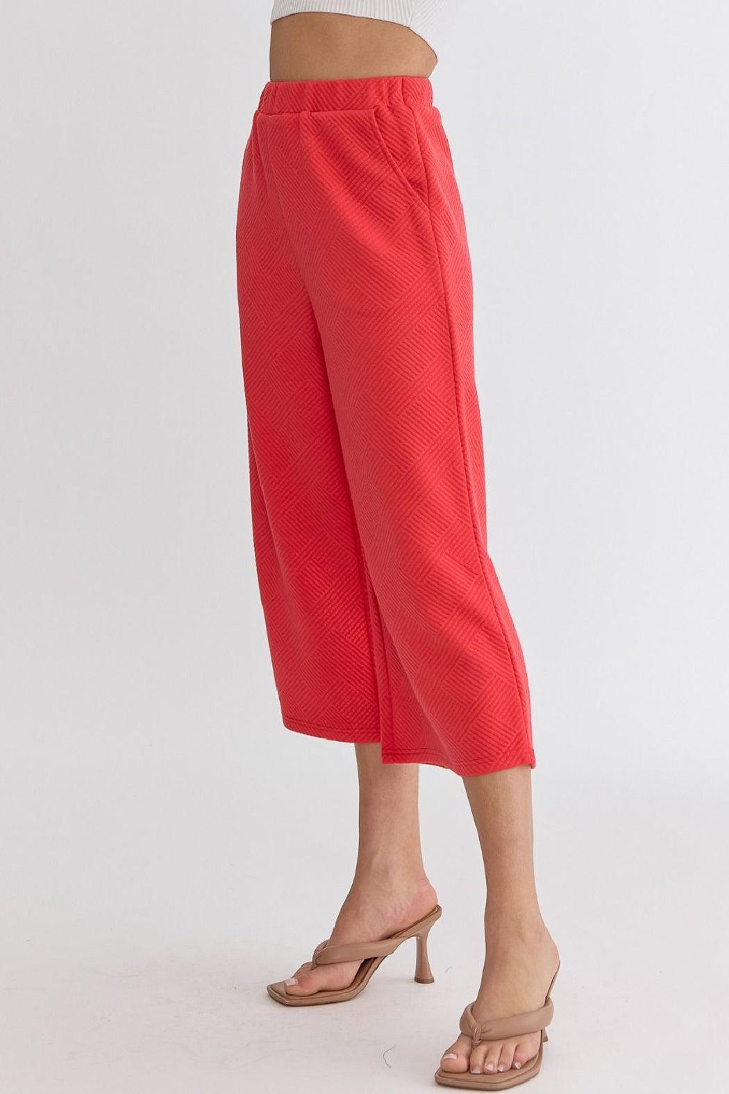 Textured Wideleg Pants Product Image
