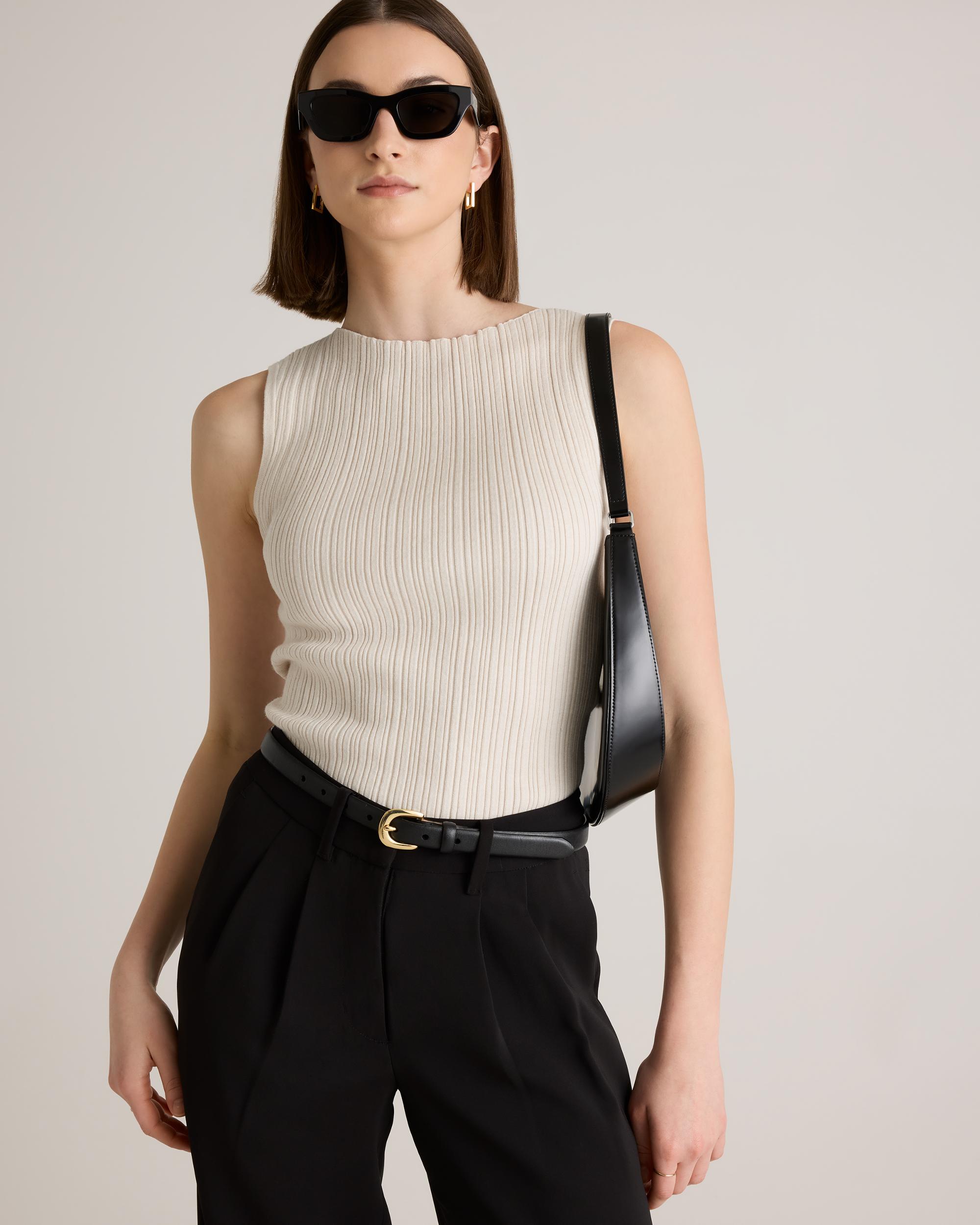 Quince | Women's Cotton Cashmere Ribbed Tank Top Product Image