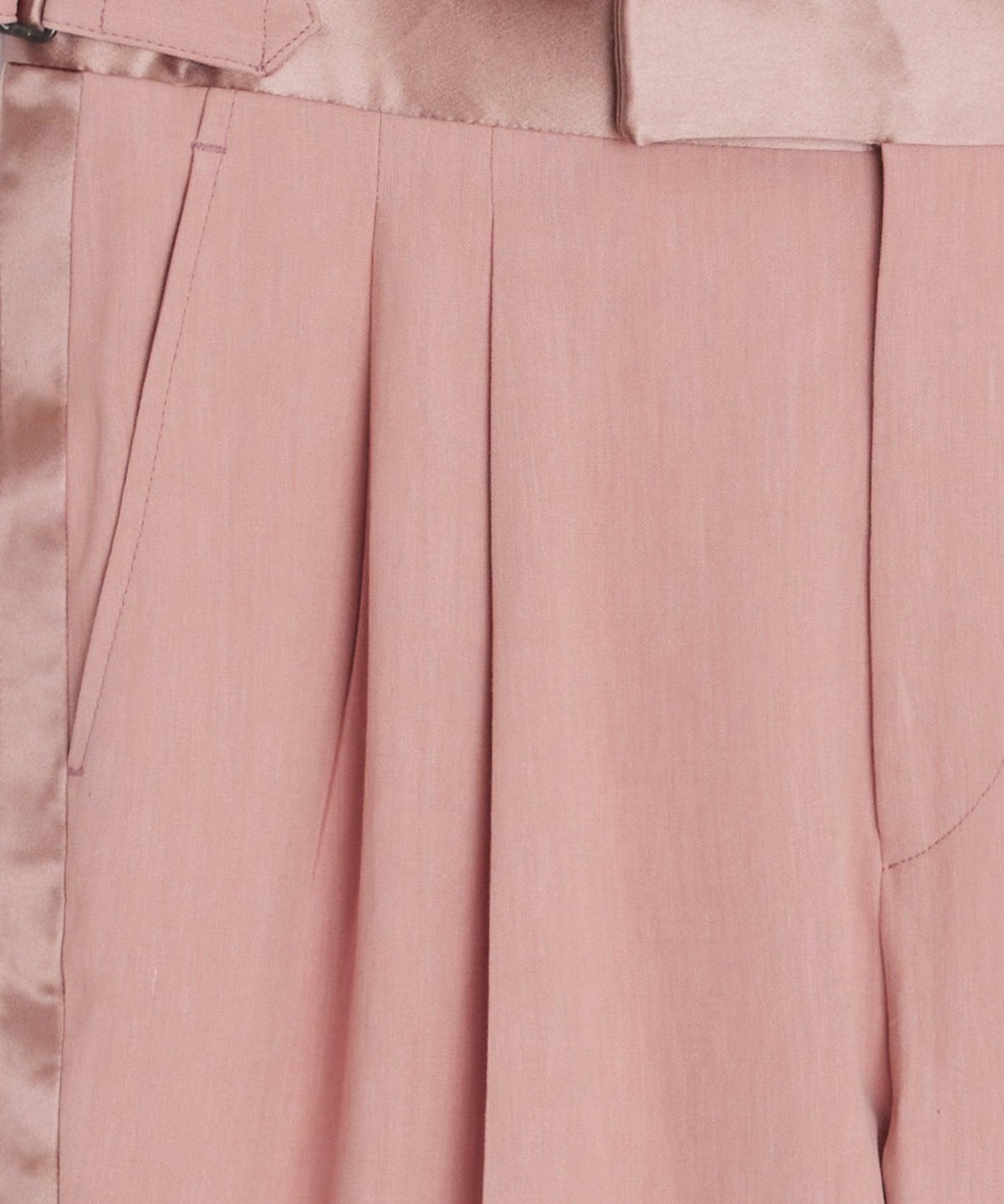 Relaxed Italian Sueded Linen Tuxedo Trouser Product Image