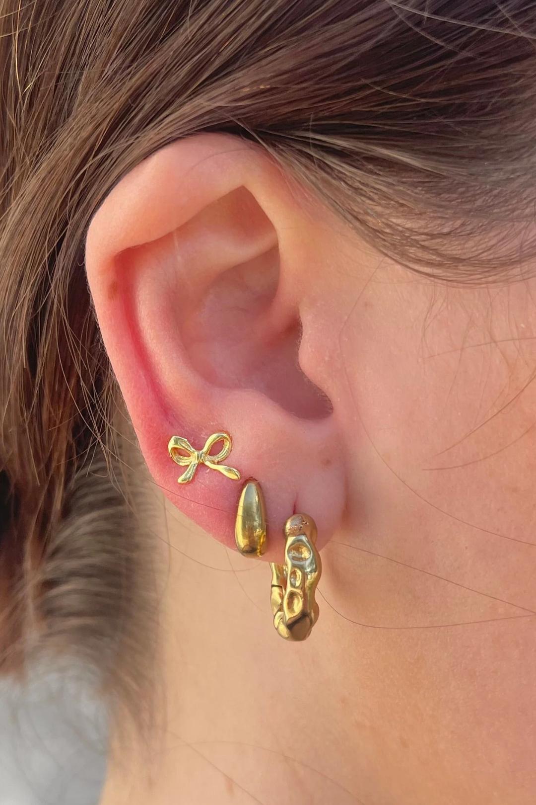 Dainty Bow Stud Earrings Product Image