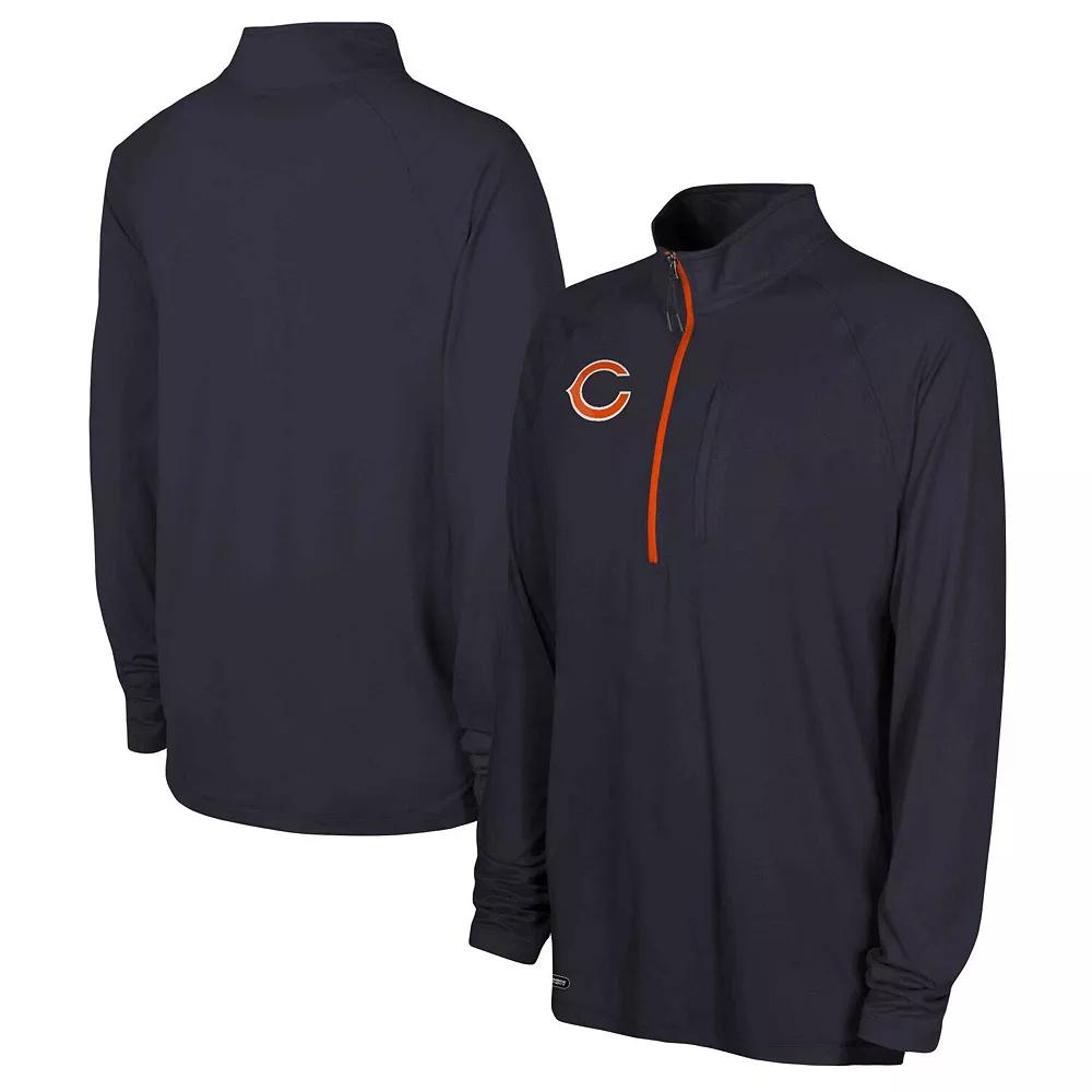 Men's Black Carolina Panthers Combine Authentic Raglan Quarter-Zip Top,  Product Image