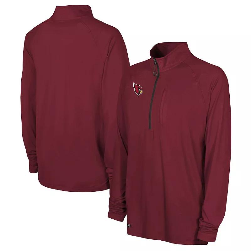 Men's Black Carolina Panthers Combine Authentic Raglan Quarter-Zip Top,  Product Image