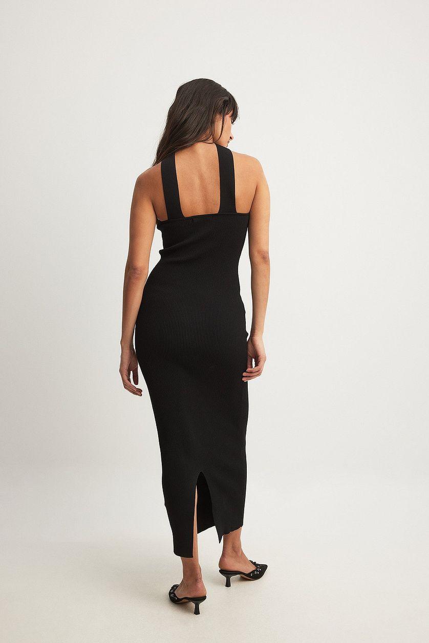 Choker Knitted Bandeau Midi Dress Product Image