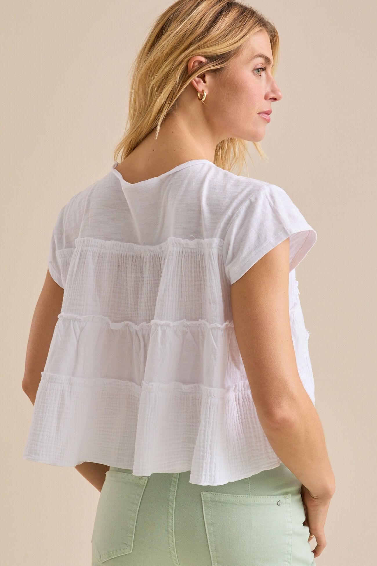 Avi Ruffled Babydoll Top Product Image