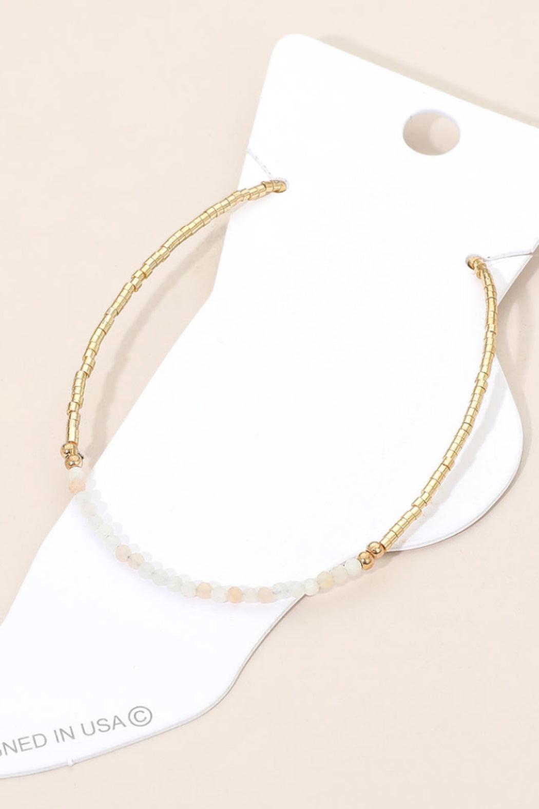 Faceted Beaded Anklet Product Image