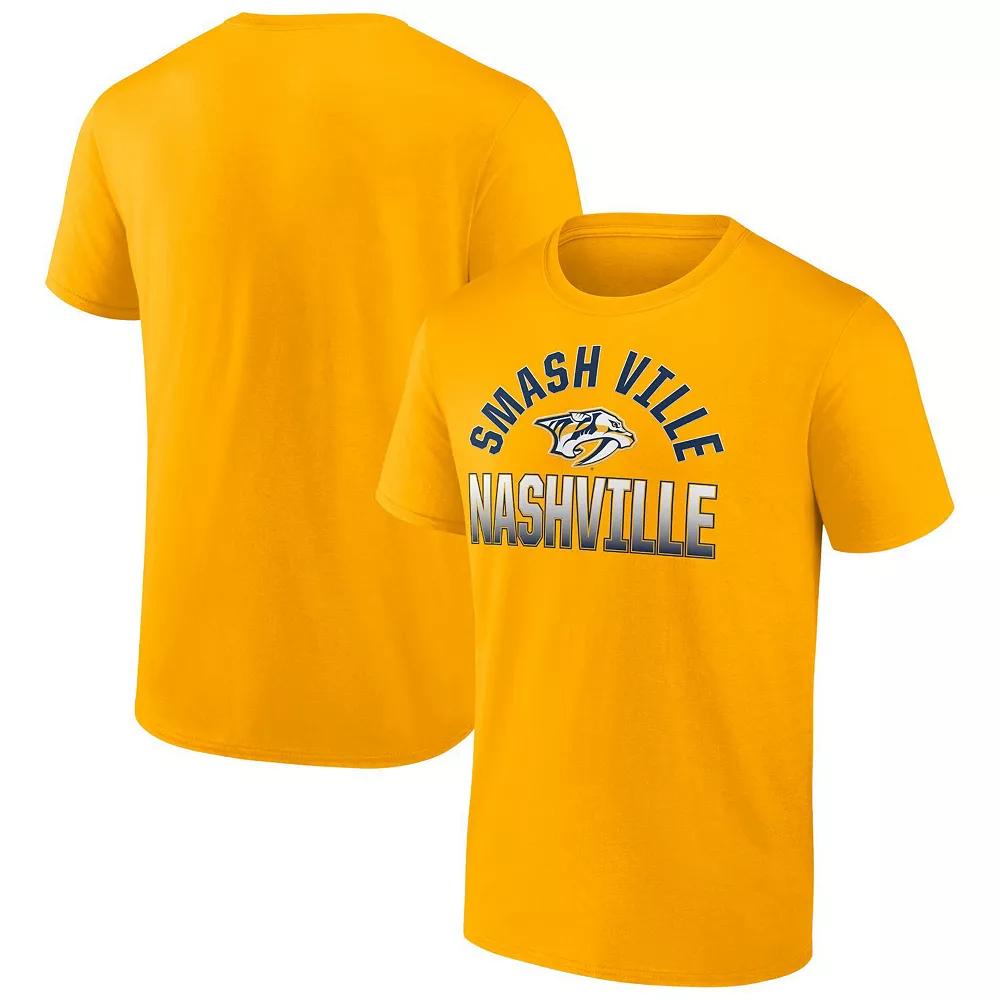 Men's Fanatics Gold Nashville Predators Open Net T-Shirt, Size: XL, Pdt Gold Product Image