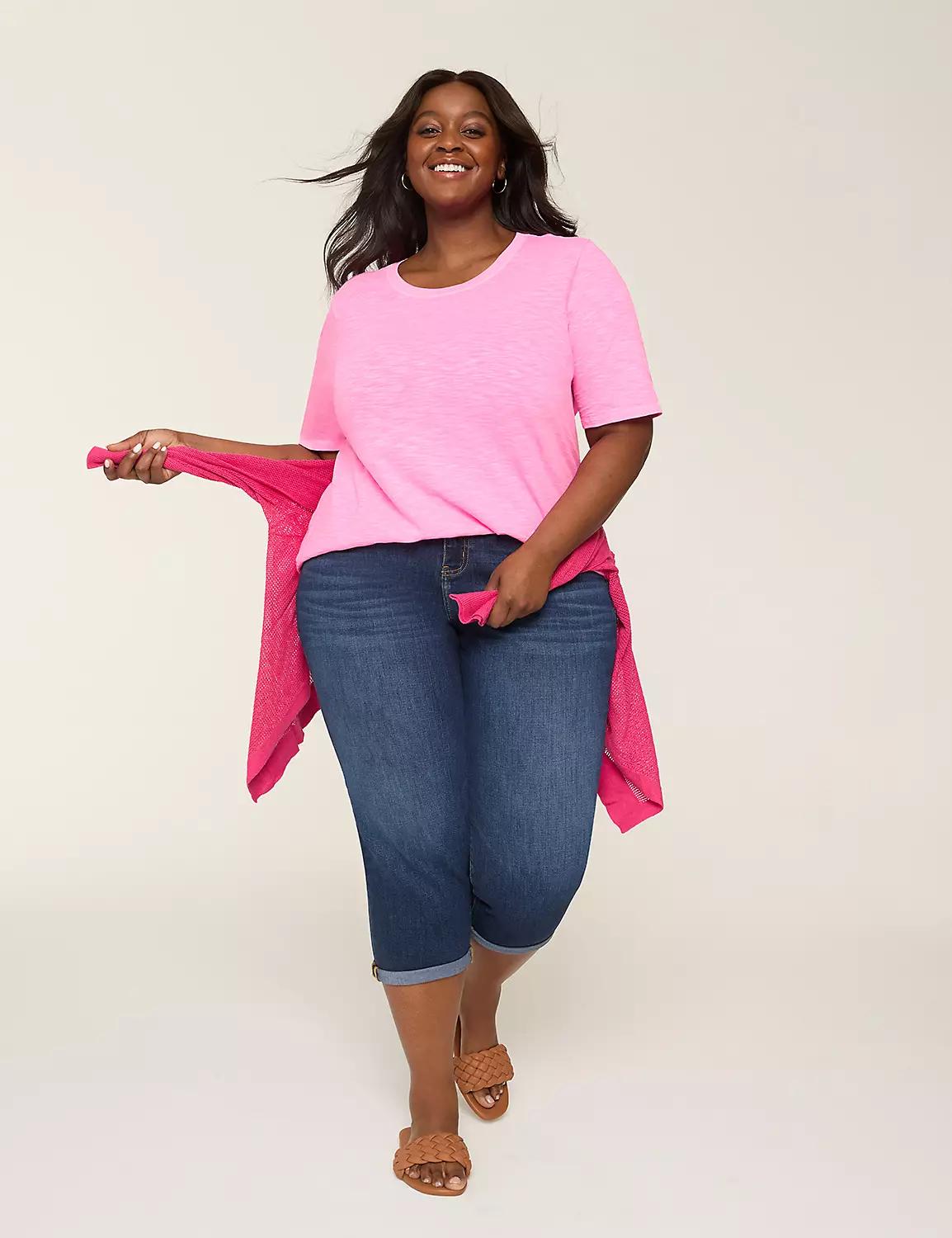 Perfect Sleeve Crew-Neck Wash Tee Product Image