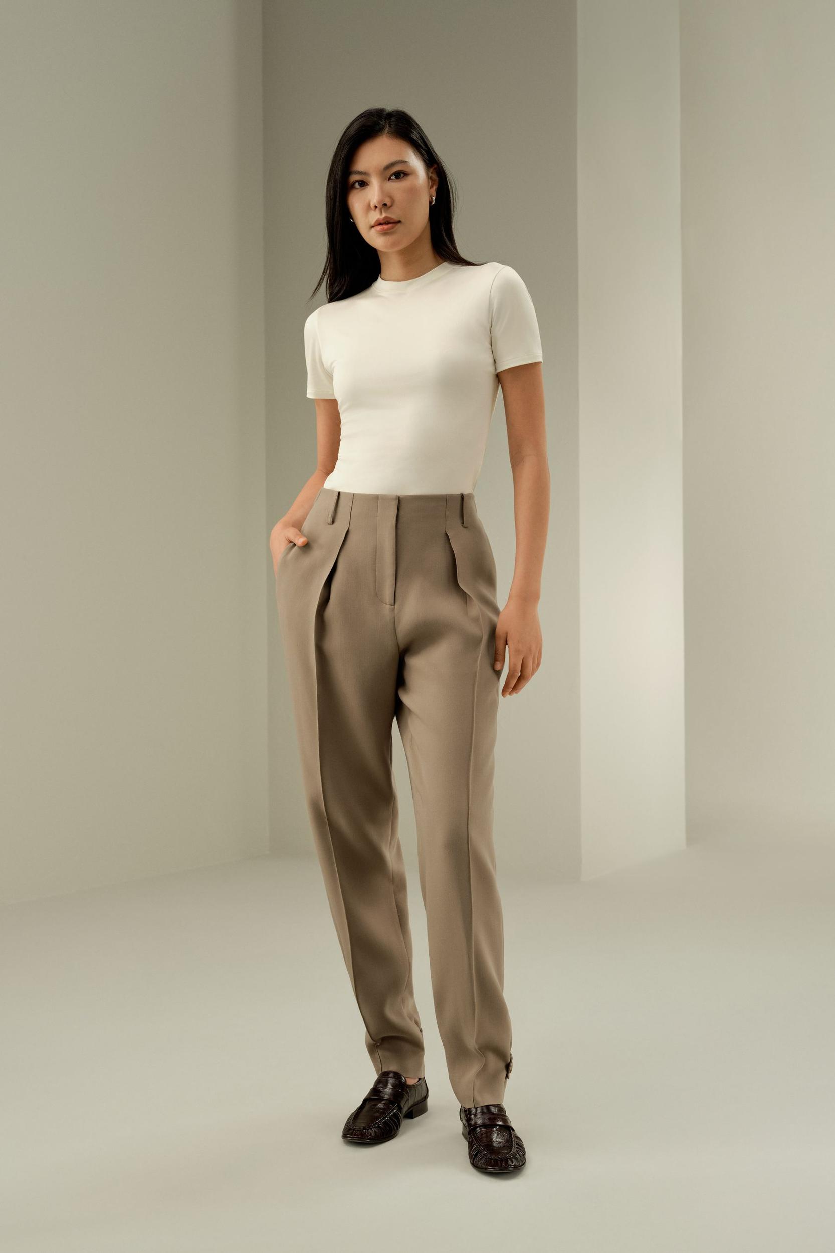 LILYSILK Wool Silk Blend Pants - for Women - Black Silk Wool - Chic and Cosy Wide Leg Pants 12 Product Image