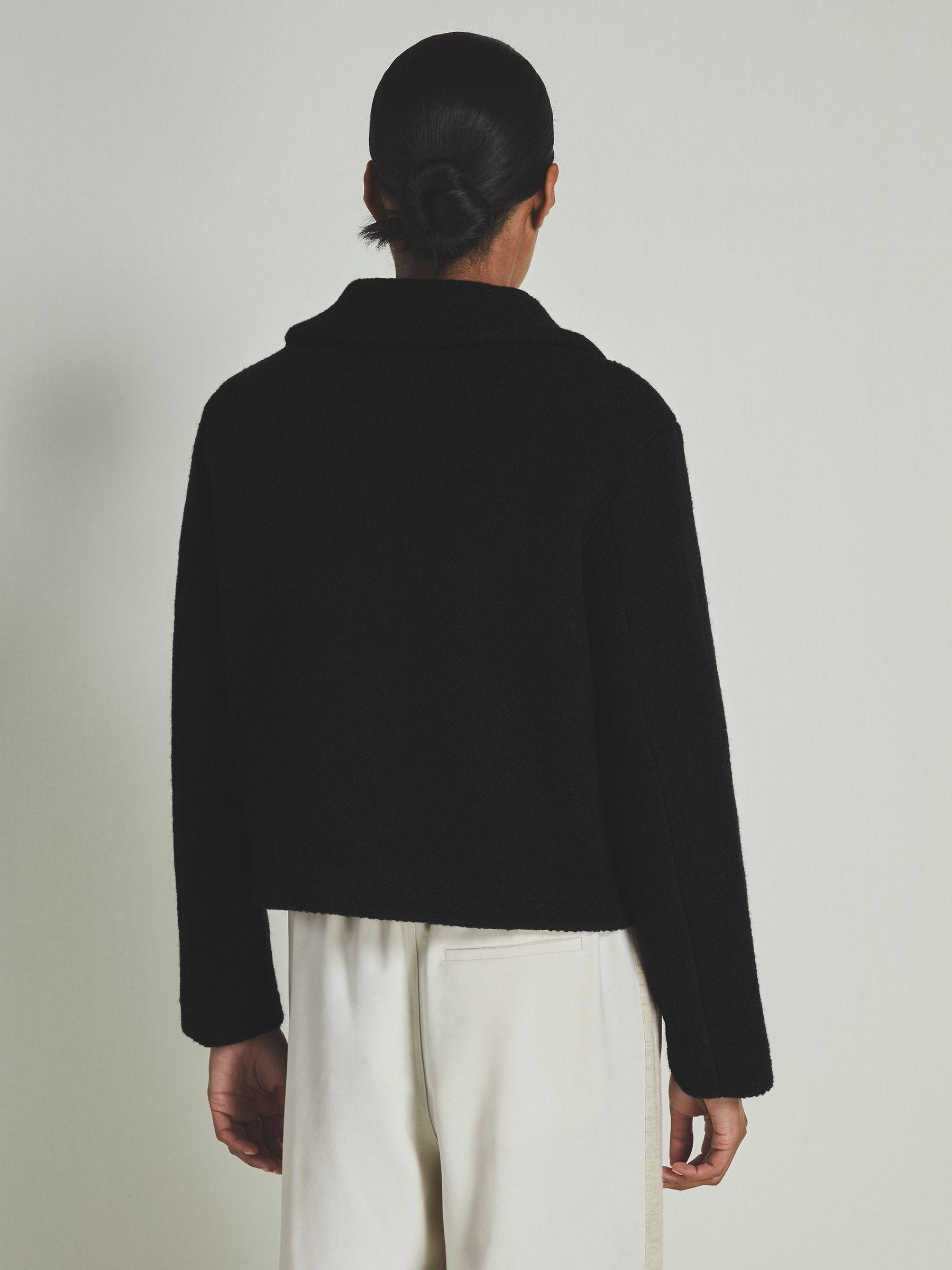 Reiss | Les 100 Ciels Textured Wool Jacket in Black Product Image