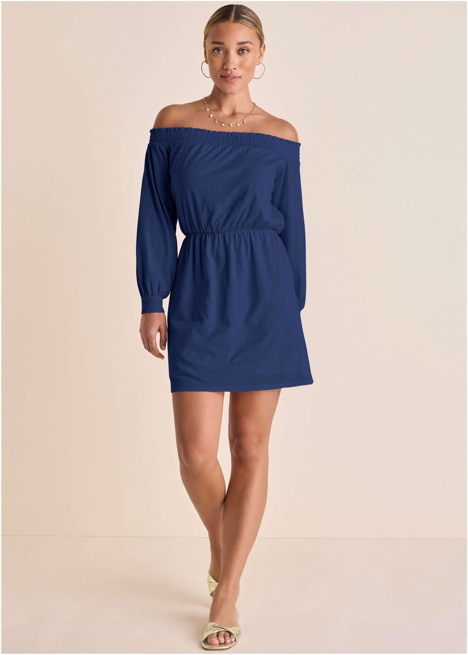 Off-The-Shoulder Mini - Dark Blue Product Image