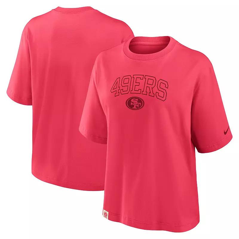 Women's Nike Scarlet San Francisco 49ers Glory Arch Boxy T-Shirt,  Product Image