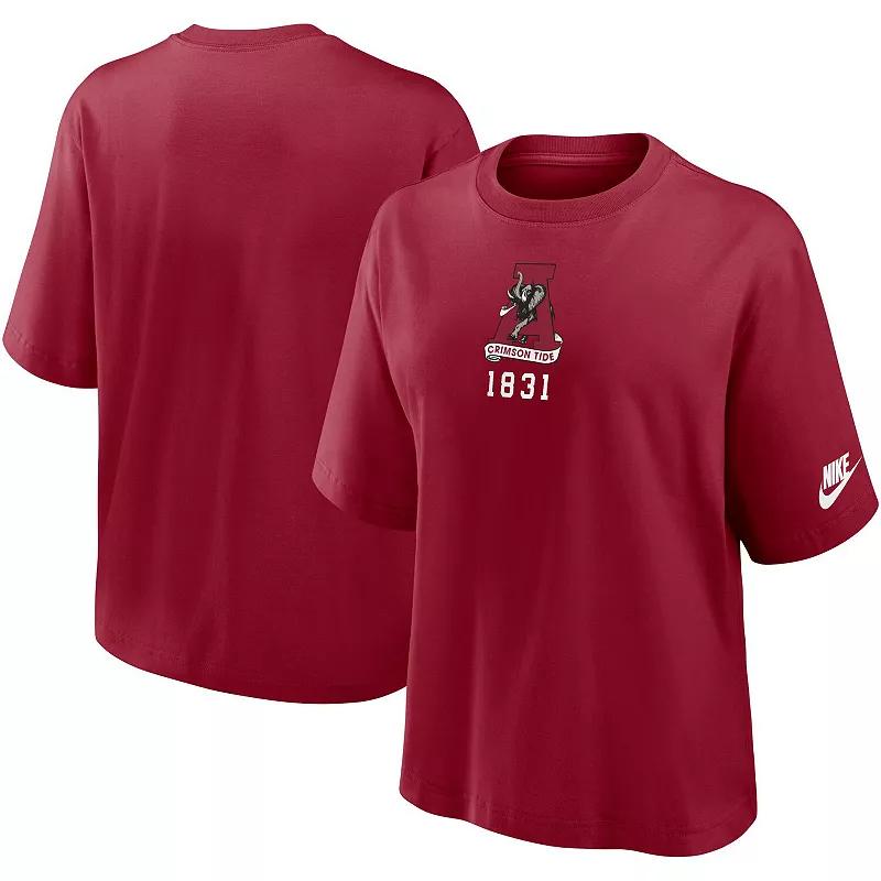 Alabama Crimson Tide Legacy Established Boxy Nike Women's College T-Shirt Product Image