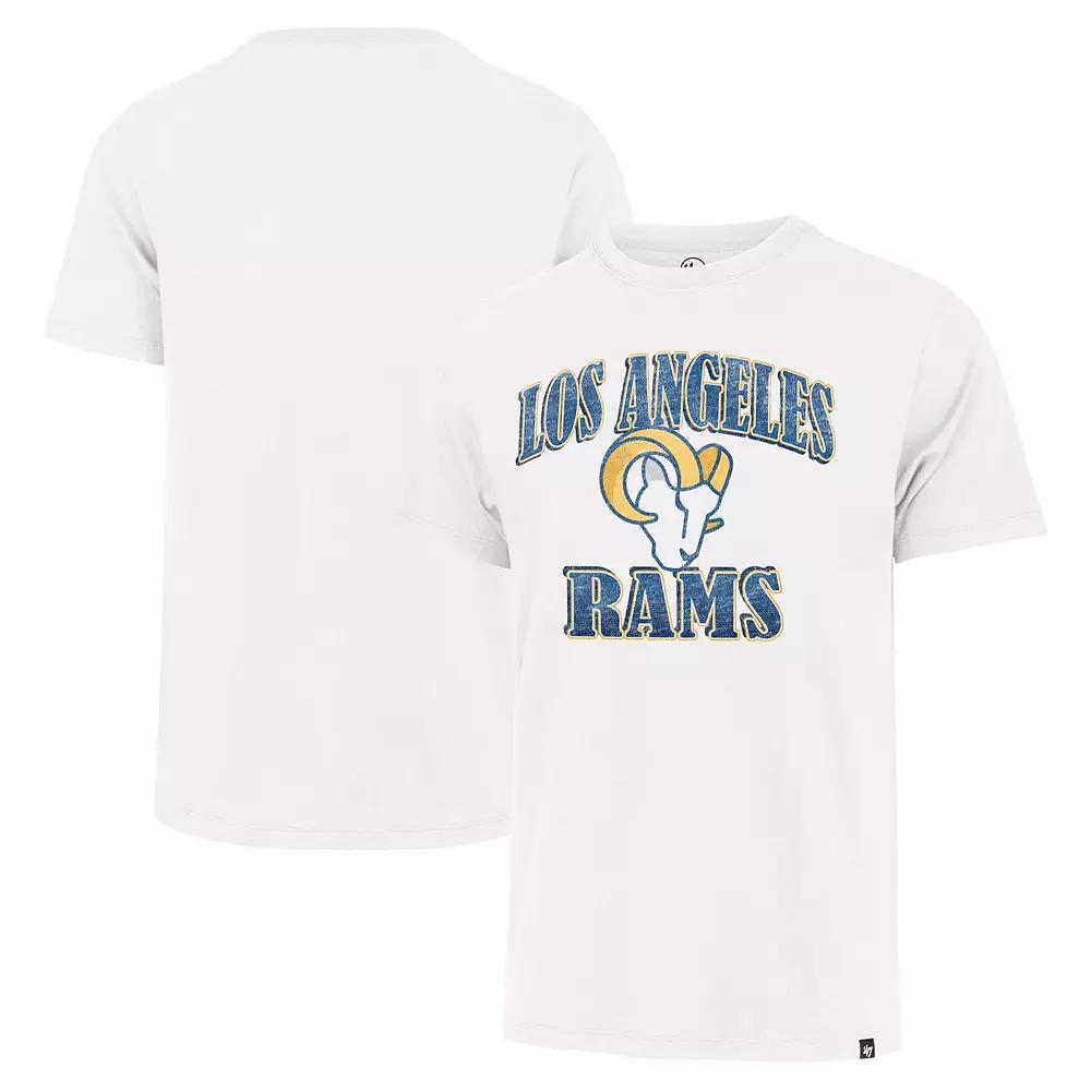 Men's '47 White Los Angeles Rams Overrun Franklin T-Shirt,  Product Image