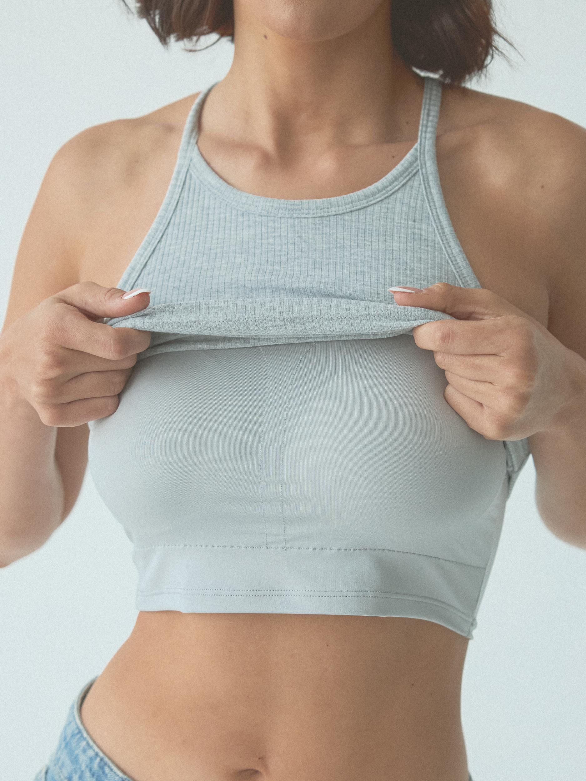 Ribbed High Neck Brami Product Image