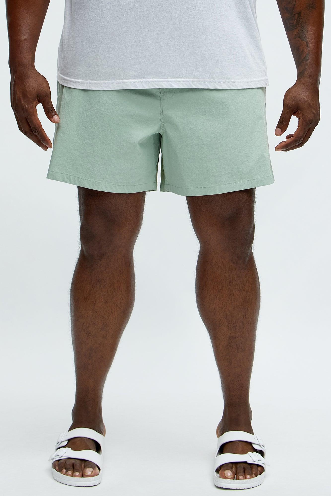 Chateau Essence Taped Swim Mid Trunk - Sage/combo Product Image