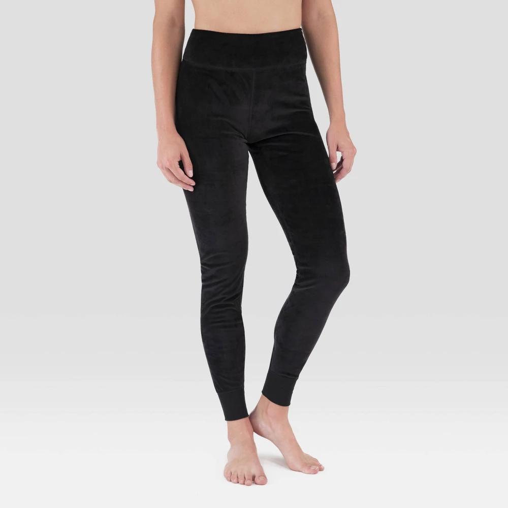 Wander by Hottotties Women's Velour Thermal Leggings - Black M Product Image