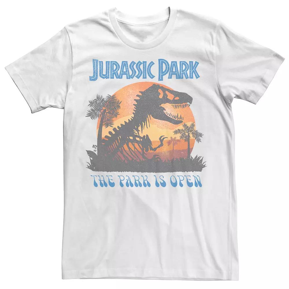 Men's Jurassic Park The Park Is Open Retro Poster Tee,  Product Image