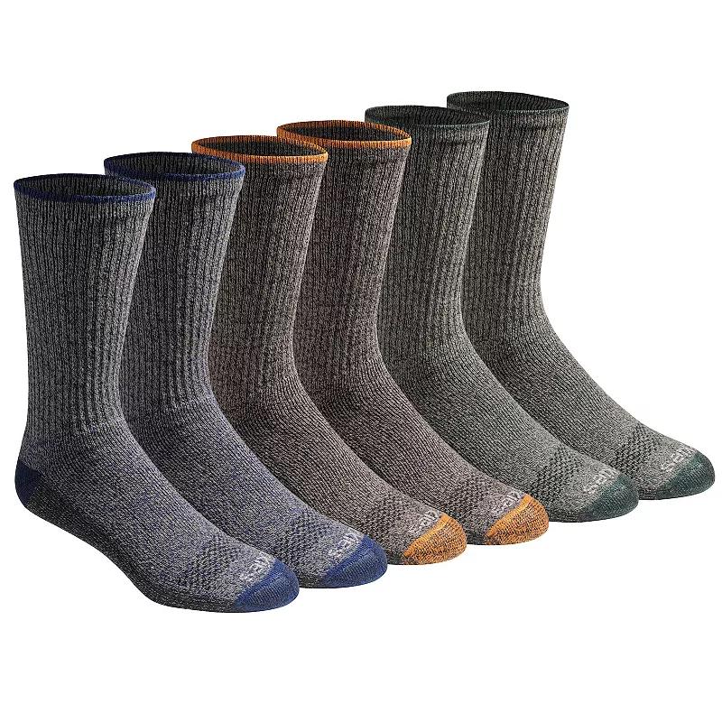 Dickies Men's Big & Tall Moisture Control Crew Socks 6pk - White 12-14 Product Image