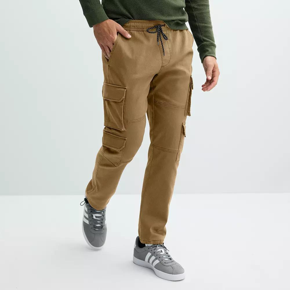 Mens Lazer Stacked Cargo Jogger Pants Green Product Image