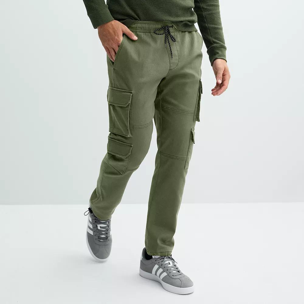 Mens Lazer Stacked Cargo Jogger Pants Green Product Image