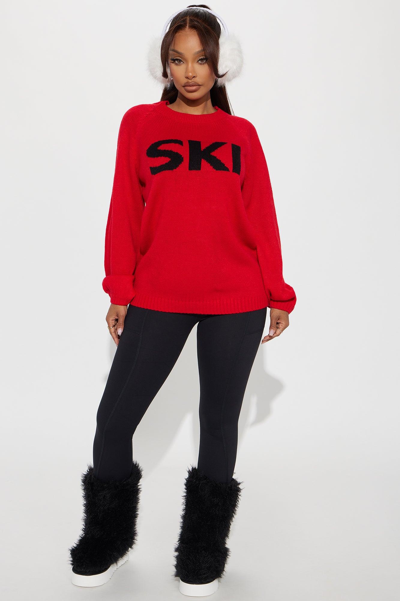 Ski Sweater - Red/combo Female Product Image