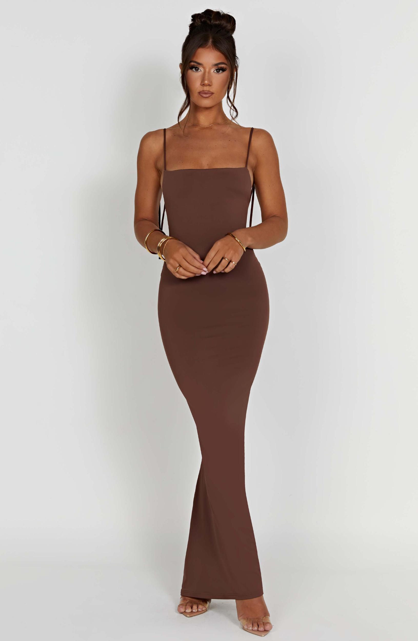 Sanya Maxi Dress - Chocolate Product Image