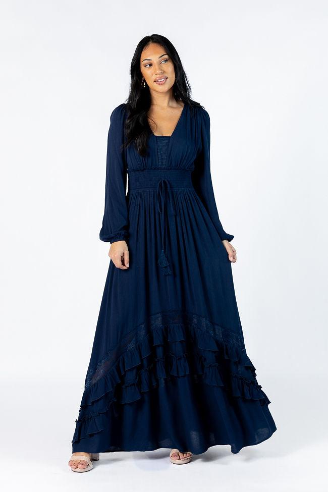 Lucky To Have You Navy Maxi Dress FINAL SALE Product Image