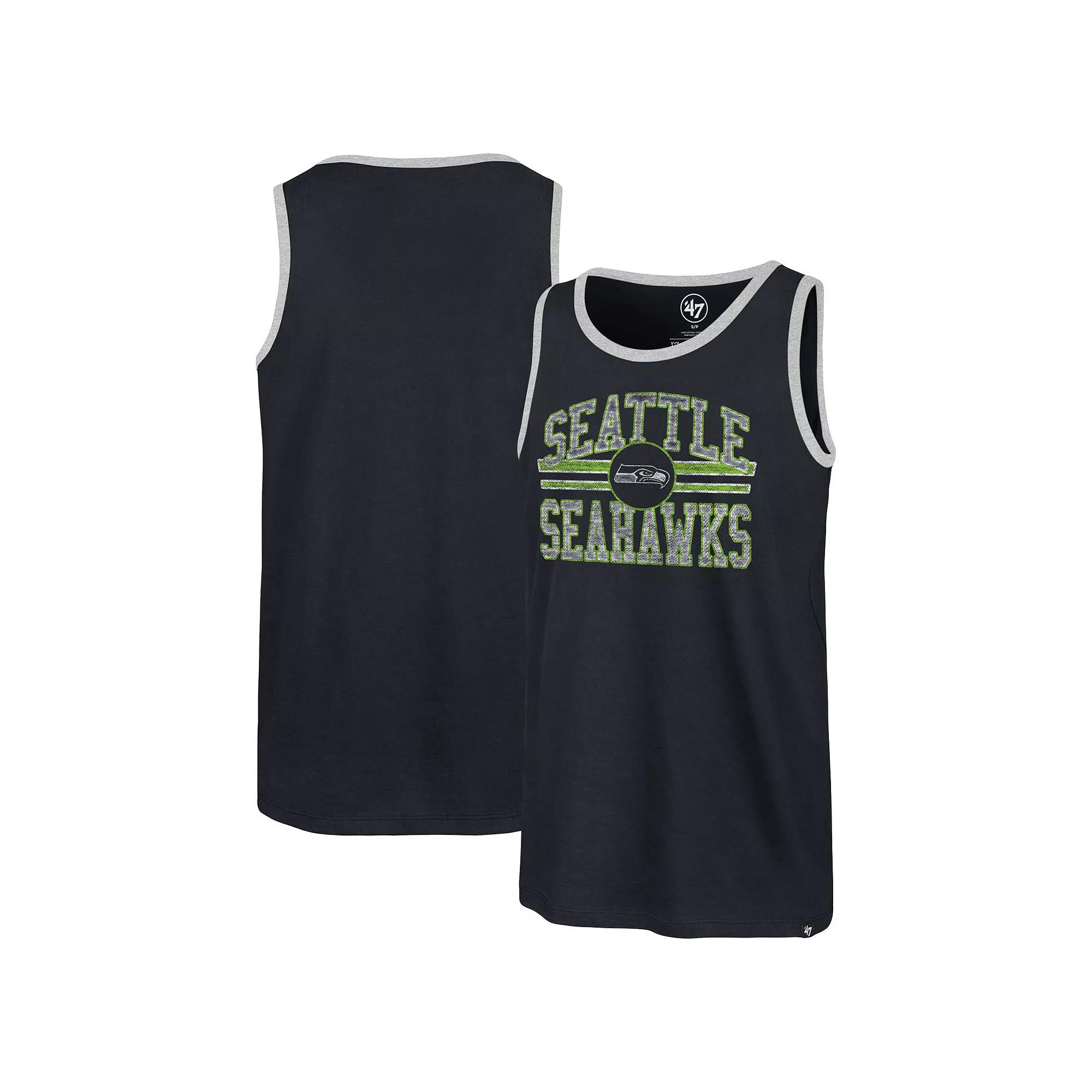 Men's '47 College Navy Seattle Seahawks Winger Franklin Tank Top,  Product Image