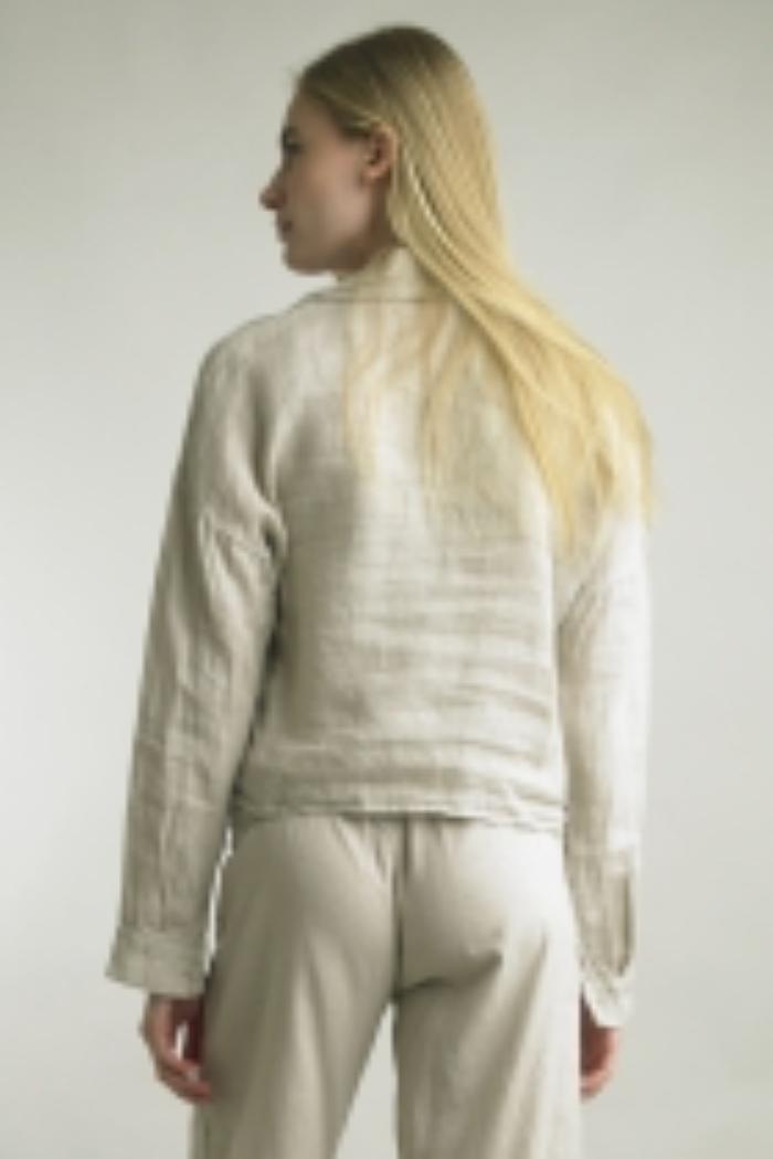 CROP LINEN JACKET Product Image
