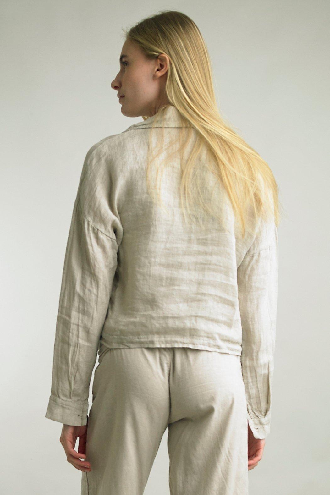 Beige Linen Jacket Product Image