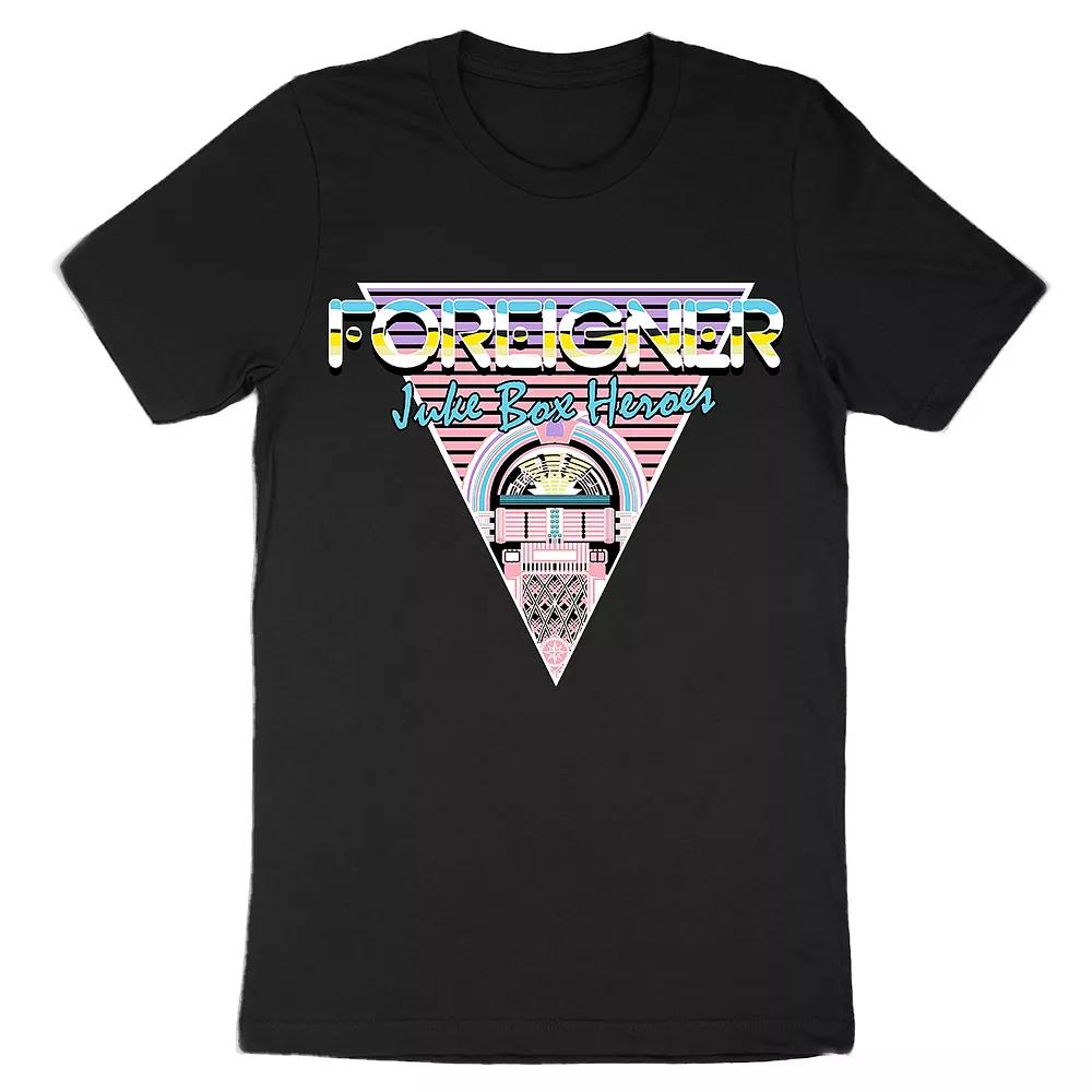 Men's Foreigner Jukebox Heroes 80s Tee, Size: Small, Blue Product Image