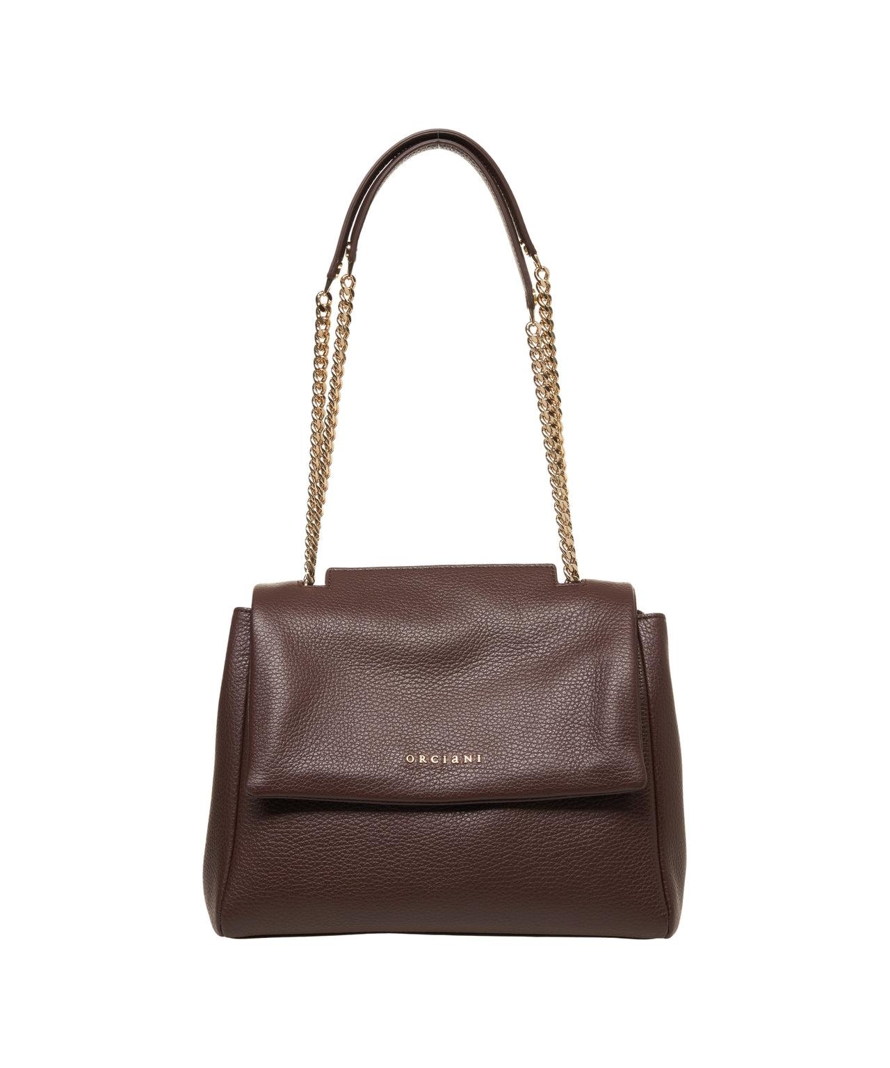 Grained leather shoulder bag Product Image