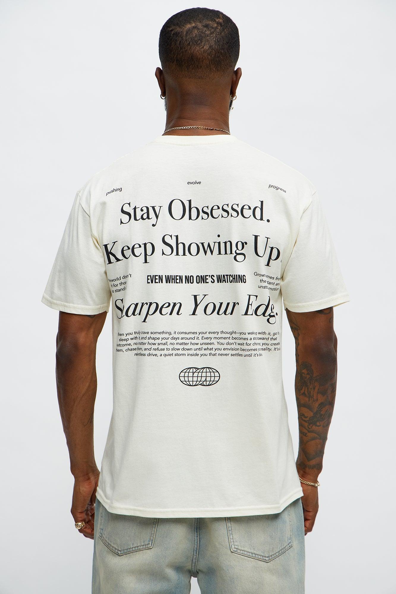 Stay Obsessed Short Sleeve Tee - Natural Male Product Image