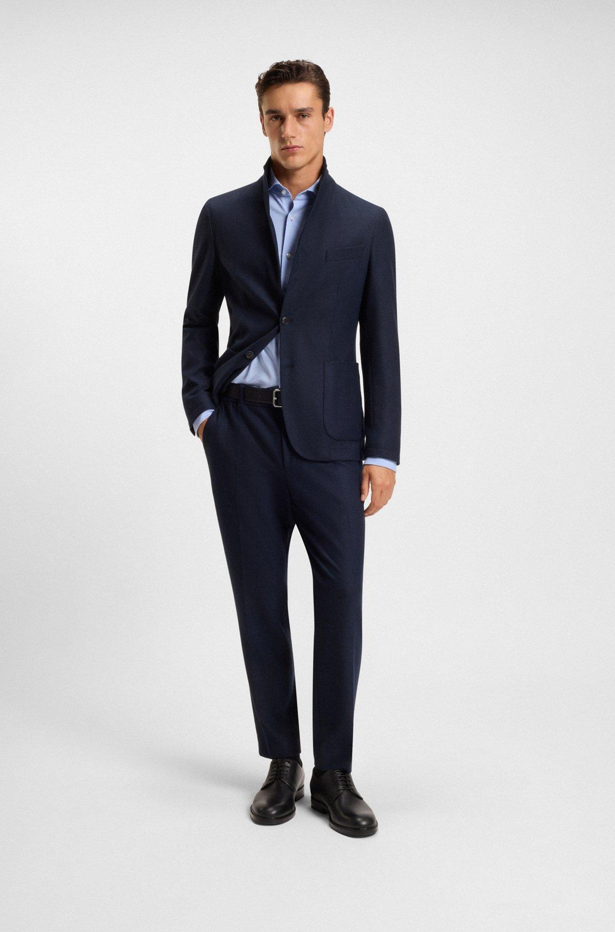 Slim-fit shirt in cotton-piqué jersey Product Image