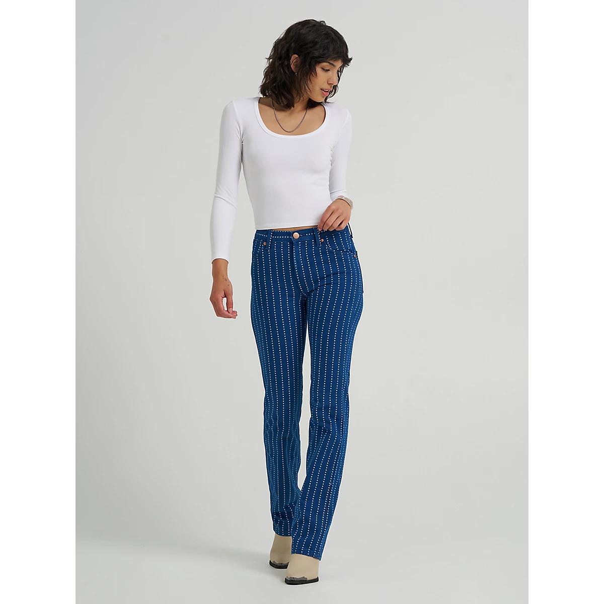 Women's Printed Wrancher Jean in Pin Star Product Image