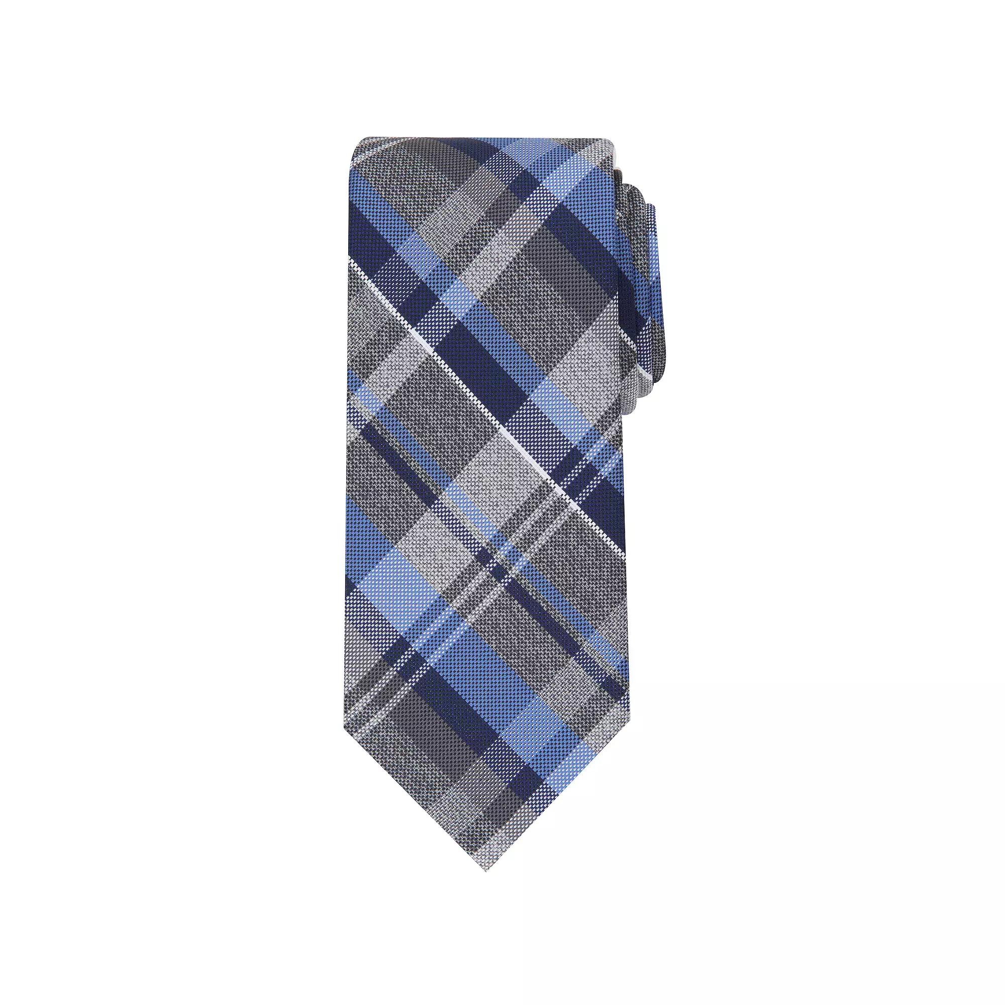 Men's Bespoke Patterned Tie, Blue Ricken Product Image