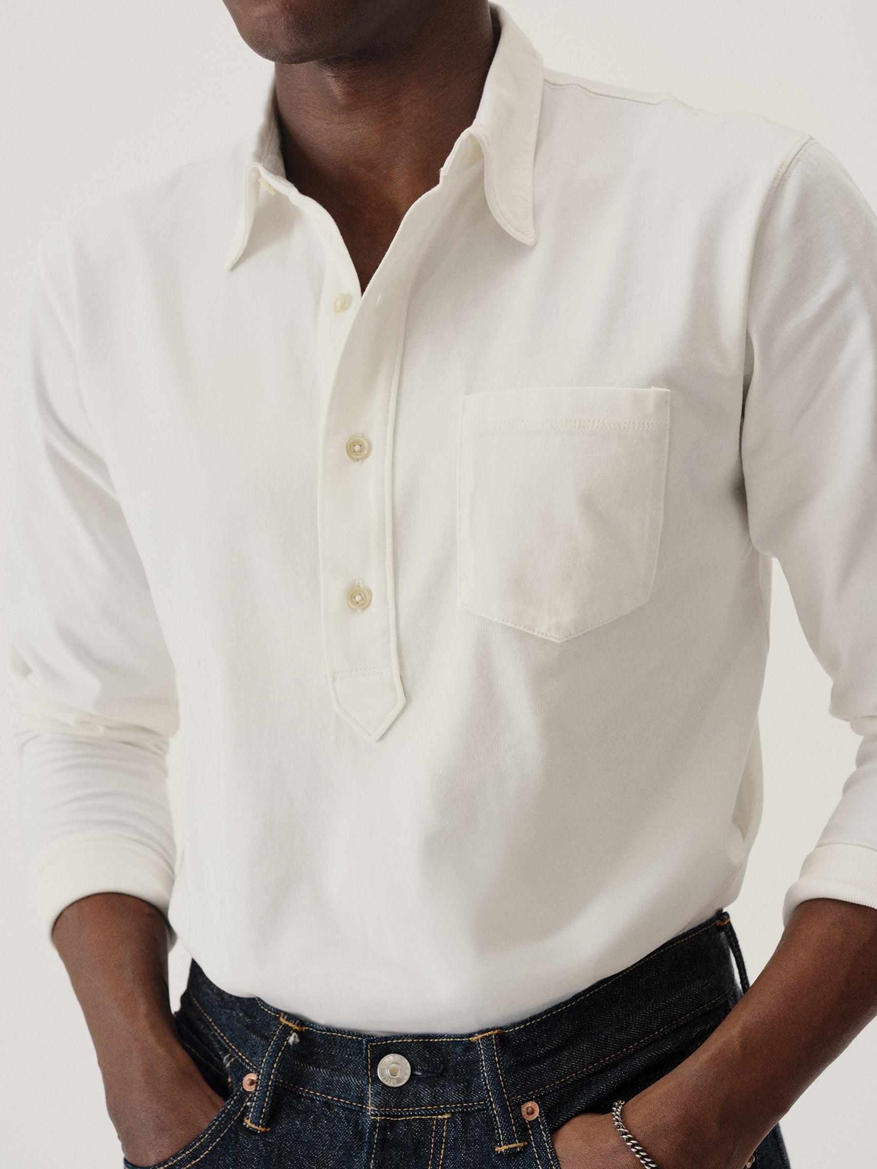 White Coolhand Cotton Popover Product Image